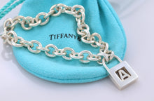 Load image into Gallery viewer, Tiffany &amp; Co. Silver Letter &quot;A&quot; Padlock Bracelet
