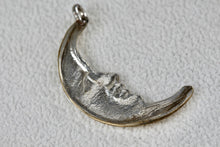 Load image into Gallery viewer, Sterling Silver Man In The Moon Charm Pendant
