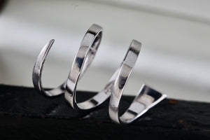 Sterling Silver Snake Band Wrap Ring Size 7