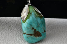 Load image into Gallery viewer, Large Chunky Turquoise Rock 1&quot; Stone Pendant
