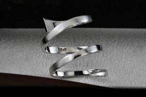 Sterling Silver Snake Band Wrap Ring Size 7