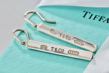 Load image into Gallery viewer, Tiffany &amp; Co. 1837 Silver Dangle Bar Hook Earrings
