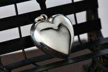 Load image into Gallery viewer, Sterling Silver Large Puffy Floating Heart Charm Pendant
