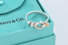 Load image into Gallery viewer, Tiffany &amp; Co. 18K Gold &amp; Silver Hook &amp; Eye Ring Vintage Version 1
