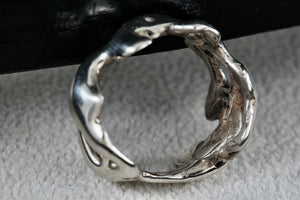 Sterling Silver Melt Wrap Ring Size 6