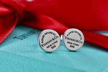 Load image into Gallery viewer, Return To Tiffany &amp; Co. Silver Small Round Circle Mini Stud Earrings
