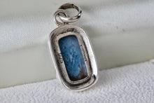 Load image into Gallery viewer, Sterling Silver Rectangle Light Blue Lapis Pendant
