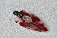 Load image into Gallery viewer, Native American Polished Red Agate Carved Arrowhead Pendant
