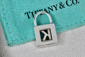 Tiffany & Co. Silver Letter "K" Padlock Pendant *Soldered Closed*