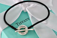 Load image into Gallery viewer, Tiffany &amp; Co. Elsa Peretti Sevillana Silver Silk Cord Toggle 6.75&quot; Bracelet
