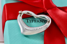 Load image into Gallery viewer, Tiffany &amp; Co. Elsa Peretti Silver Large 35mm Open Heart Brooch Pin
