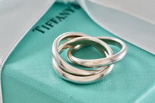 Load image into Gallery viewer, Tiffany &amp; Co. Silver Triple Interlocking Rings Size 4
