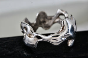 Sterling Silver Melt Wrap Ring Size 6