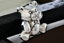 Load image into Gallery viewer, Sterling Silver Teddy Bear Brooch Pin
