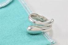 Load image into Gallery viewer, Tiffany &amp; Co. Elsa Peretti Silver Teardrop Open Band Ring
