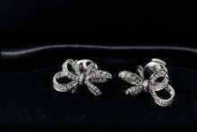 Load image into Gallery viewer, Tiffany &amp; Co. Platinum Diamond Ribbon Stud Earrings
