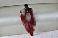 Load image into Gallery viewer, Native American Polished Red Agate Carved Arrowhead Pendant
