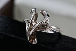 Sterling Silver Letter "Y" Signet Ring Size 6.5