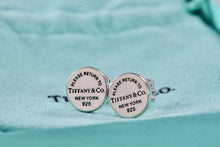 Load image into Gallery viewer, Return To Tiffany &amp; Co. Silver Small Round Circle Mini Stud Earrings
