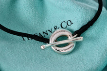 Load image into Gallery viewer, Tiffany &amp; Co. Elsa Peretti Sevillana Silver Silk Cord Toggle 6.75&quot; Bracelet
