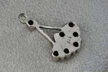 Load image into Gallery viewer, Sterling Silver Red Garnets Pendulum Pendant
