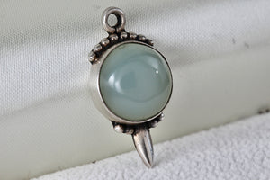 Sterling Silver Large Moon Stone Sword Pendant