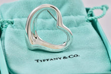 Load image into Gallery viewer, Tiffany &amp; Co. Elsa Peretti Silver Large 35mm Open Heart Brooch Pin
