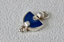 Load image into Gallery viewer, Sterling Silver Blue Lapis Small Half Circle Pendant
