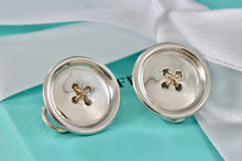 Load image into Gallery viewer, Tiffany &amp; Co. Vintage 14Kt. Gold &amp; Silver Button Clip-On Earrings
