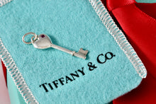 Load image into Gallery viewer, Tiffany &amp; Co. Pink Sapphire Silver Heart Key 1.25&quot; Pendant
