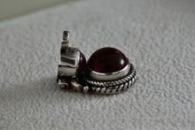 Load image into Gallery viewer, Sterling Silver Red Jasper Pink Rhodonite Double Bead Hinge Hand Made Pendant
