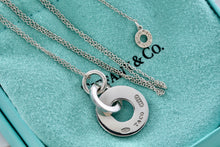 Load image into Gallery viewer, Tiffany &amp; Co Silver 1837 Interlocking Circles Pendant 16-18&quot; Necklace
