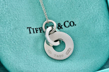 Load image into Gallery viewer, Tiffany &amp; Co Silver 1837 Interlocking Circles Pendant 16-18&quot; Necklace
