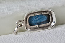 Load image into Gallery viewer, Sterling Silver Rectangle Light Blue Lapis Pendant
