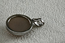 Load image into Gallery viewer, Sterling Silver Round Circle Pink Gray Moon Stone Charm Pendant
