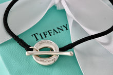 Load image into Gallery viewer, Tiffany &amp; Co. Elsa Peretti Sevillana Silver Silk Cord Toggle 6.75&quot; Bracelet
