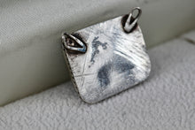 Load image into Gallery viewer, Sterling Silver Handmade Rectangle Multi Color Agate Stone Pendant
