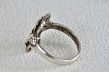 Load image into Gallery viewer, Black Hills Sterling Silver Leaf Ring Signed SV Size 3.5
