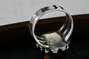 Sterling Silver Handmade Flower Bead Ring Size 5.5