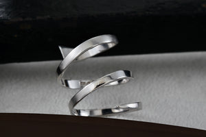 Sterling Silver Snake Band Wrap Ring Size 7