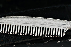 Sterling Silver Mini Comb Brush w/ Leather Case