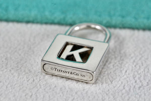 Tiffany & Co. Silver Letter "K" Padlock Pendant *Soldered Closed*