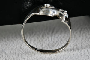 Sterling Silver Happy-Tragedy Two-Faced Masks Band Ring Size 7