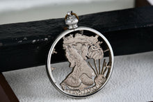 Load image into Gallery viewer, Handmade 1941 American Liberty Half Dollar Detailed Carved Pendant
