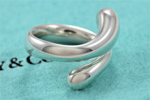 Load image into Gallery viewer, Tiffany &amp; Co. Elsa Peretti Silver Teardrop Open Band Ring
