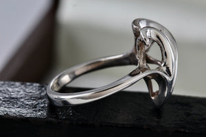 Sterling Silver Letter "Y" Signet Ring Size 6.5