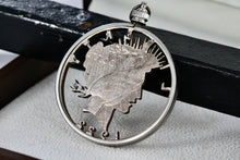 Load image into Gallery viewer, Silver Handmade 1922 American Morgan Dollar Detailed Carved Pendant
