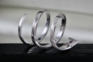 Sterling Silver Snake Band Wrap Ring Size 7