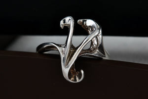 Sterling Silver Letter "Y" Signet Ring Size 6.5
