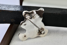 Load image into Gallery viewer, Sterling Silver Teddy Bear Brooch Pin
